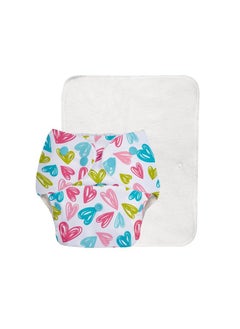 Superbottoms Basic Reusable Cloth Diaper With New Quick Dry Ultrathin Pads 100% Cloth Freesize Diapers For Baby 03 Yrs Stay Dry & Lasts Up To 3Hrs Trim Fitting Dries 2Times Faster Hearts  - Image 2