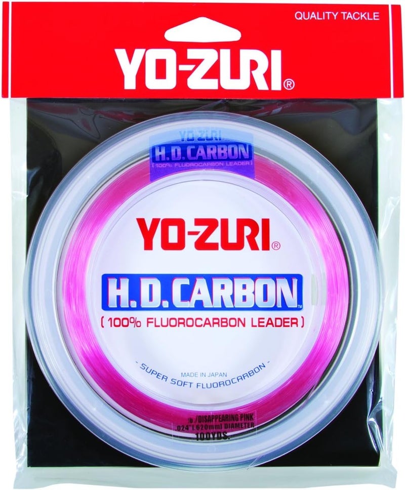 H.D. Fluorocarbon Wrist Spool 100-Yard Leader Line, Pink, 50-Pound