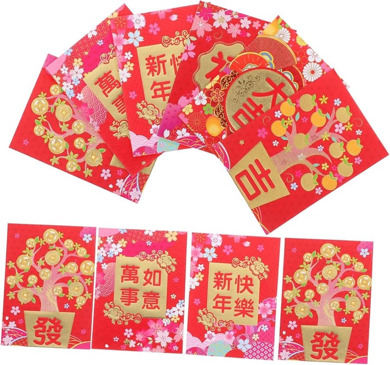 60pcs Traditional Red Envelopes For Chinese Lunar New Year Cute Cartoon Cash Gifts - Image 2
