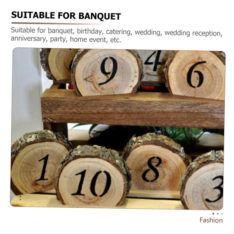 Reusable Wooden Table Numbers 10Pcs For Wedding Birthday Anniversary Events - Image 4