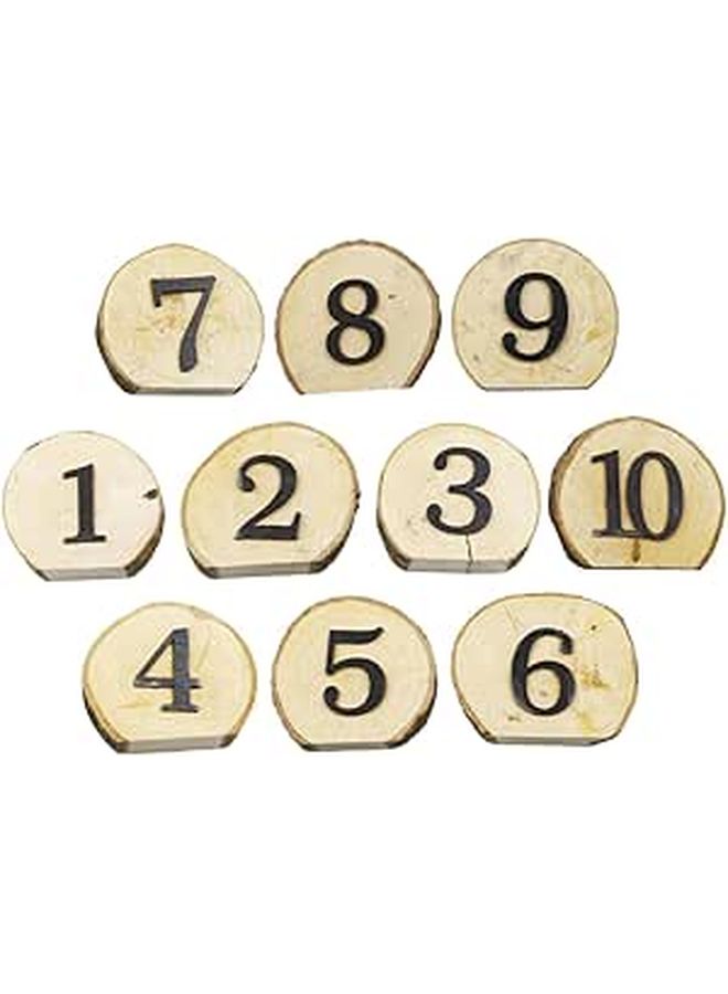 Reusable Wooden Table Numbers 10Pcs For Wedding Birthday Anniversary Events - Image 1