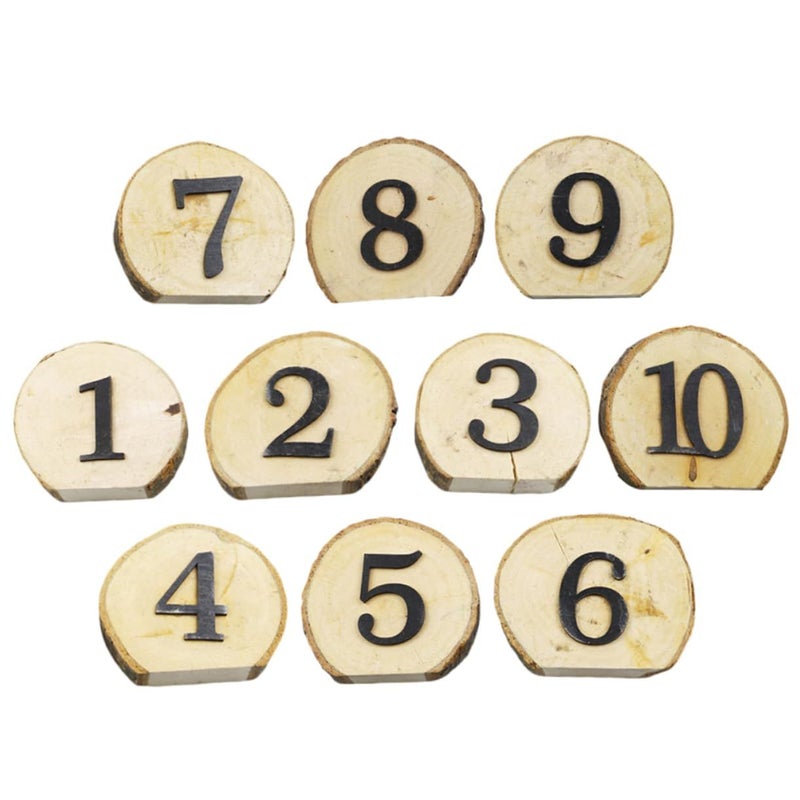 Reusable Wooden Table Numbers 10Pcs For Wedding Birthday Anniversary Events - Image 2