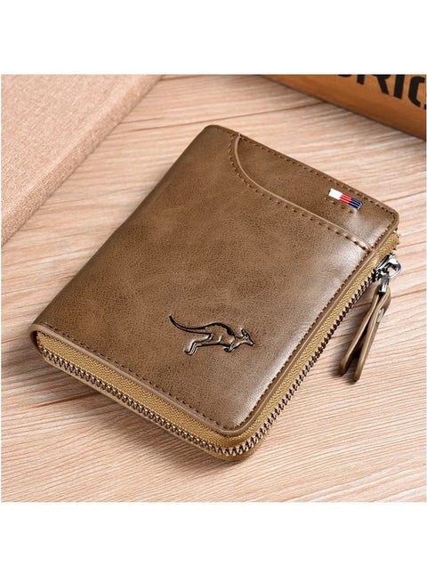 محفظة الرجال القصيرة المزودة بفتحات بطاقات متعددة، حقيبة بطاقات متعددة الوظائف، محفظة الرجال المضادة للسرقة محفظة فرشاة، هدية للرجال