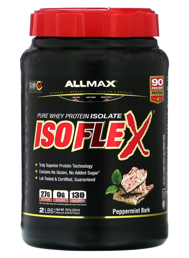 Allmax ISOFLEX® Pure Whey Protein Isolate Peppermint Bark 2 lbs (907 g) - Image 1