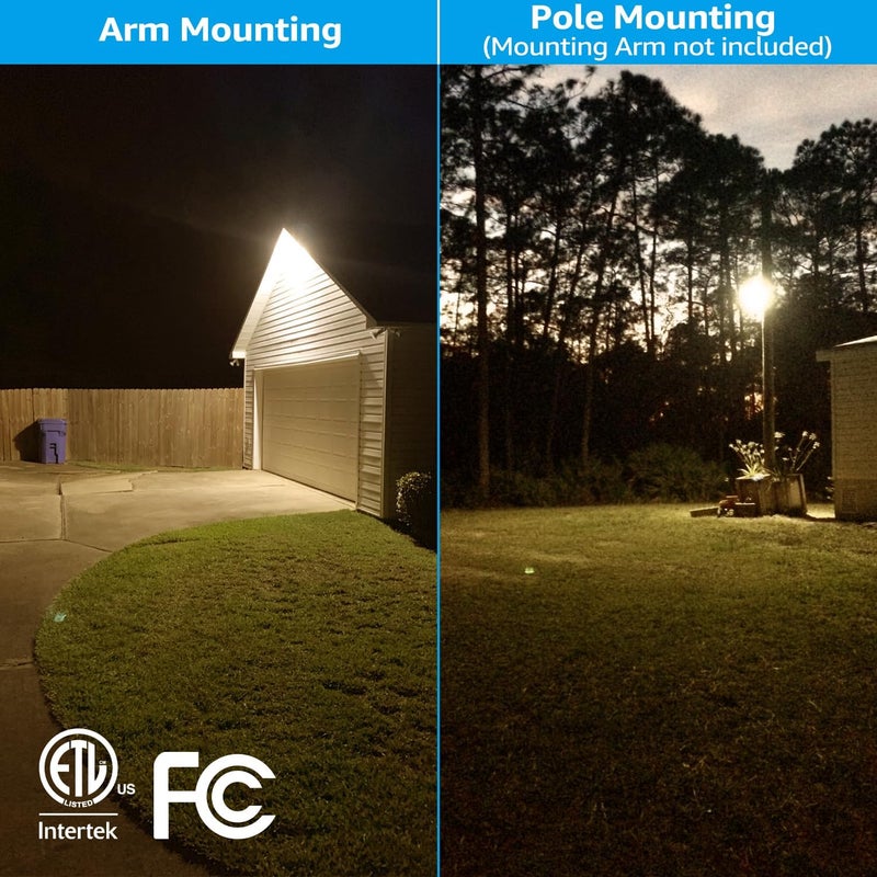 TORCHSTAR LED Barn Light, Dusk to Dawn Area Lights with Photocell, Outdoor Security Flood Lighting, ETL & FCC Listed, IP65 Waterproof, Aluminum, 110-277V, Garage, Yard, 3000K Warm White, Bronze - Image 3