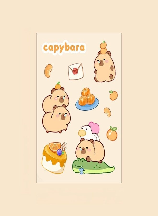 Capabala Journal stickers cartoon capybara pet stickers student DIY stickers waterproof Cup phone case paste - Image 1