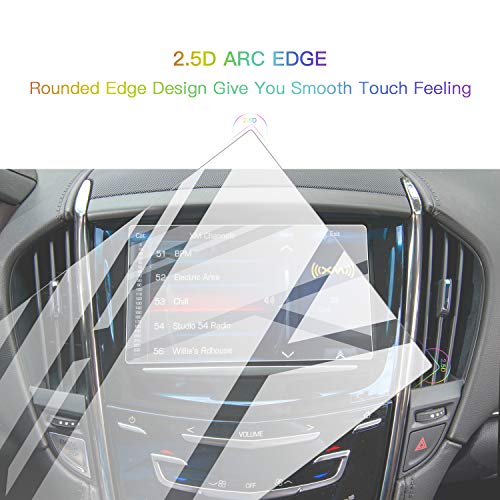 SKTU Screen Protector Foils for 2013-2019 Cadillac ATS SRX CUE infotainment interface 8In Navigation Display Tempered Glass 9H Hardness Anti Glare HD Clear LCD GPS Touch Screen Protective Film - Image 5