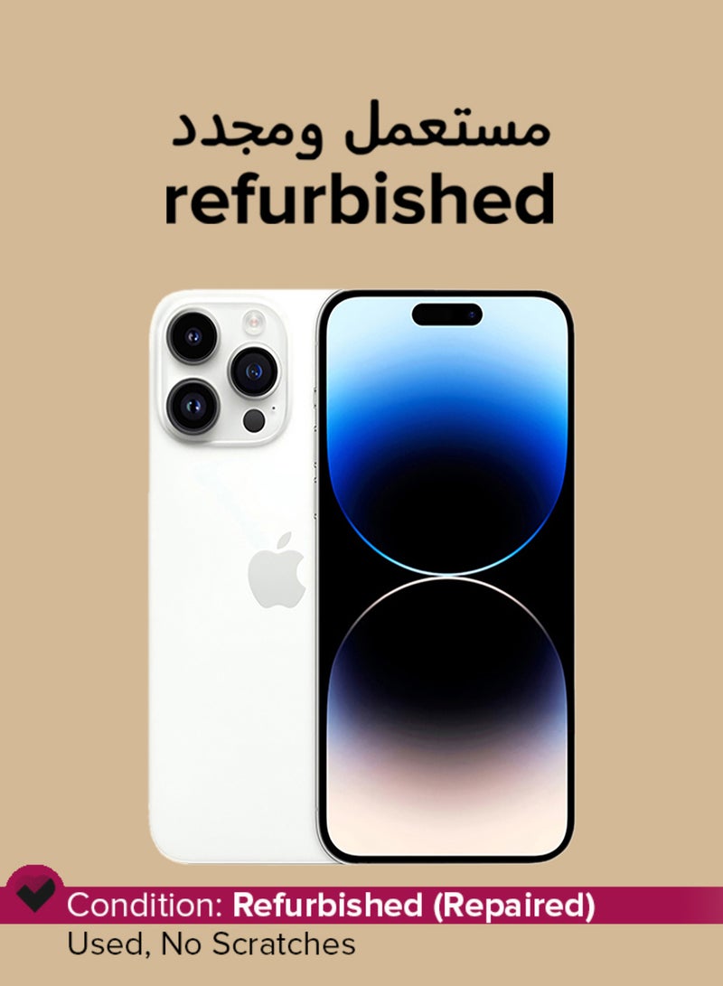Apple Refurbished - iPhone 14 Pro Max 256GB Silver 5G With Facetime - USA Version (e-SIM only) - Image 1