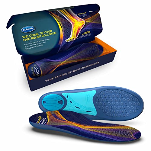Dr. Scholl's دكتور سكولز لعلاج التهاب اللفافة الأخمصية بمقاس مناسب لتخفيف الألم - نعل داخلي مع دعم للقوس للرجال والنساء، 1 قطعة - Image 1