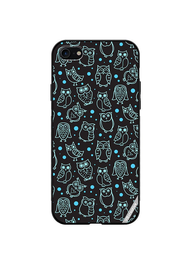 VR CREATIVE Protective Case Cover For Apple iPhone 7/8/SE 2020 Night Owl Stroke Design Multicolour - Image 1