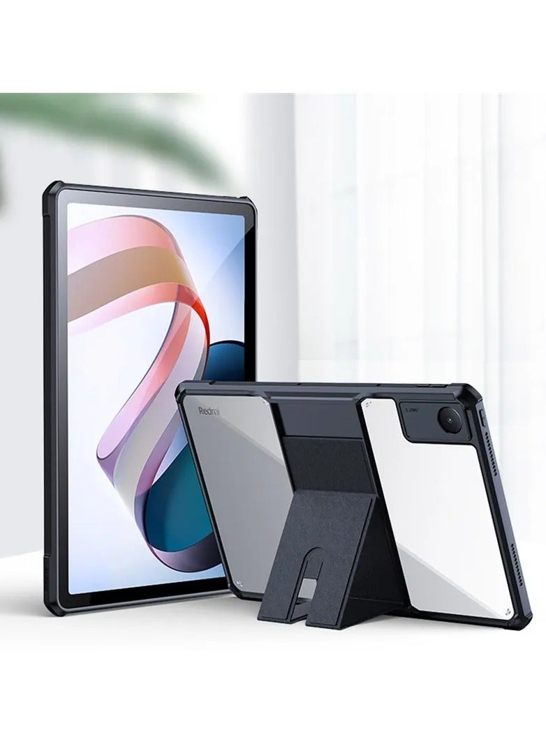 Protective Cover Suitable for Xiaomi Redmi Pad 2022 10.6 Inch Soft TPU Air Cushion Edge Bumper with Foldable Stand Clear Hard PC Case - Image 2
