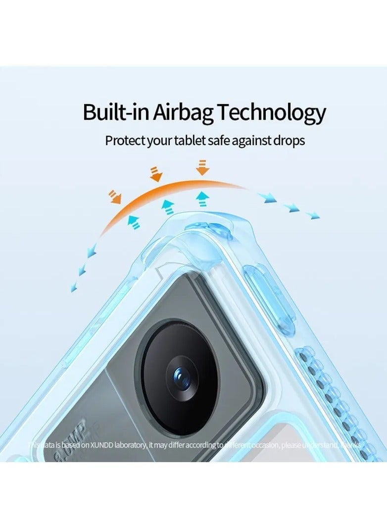 Protective Cover Suitable for Xiaomi Redmi Pad 2022 10.6 Inch Soft TPU Air Cushion Edge Bumper with Foldable Stand Clear Hard PC Case - Image 3
