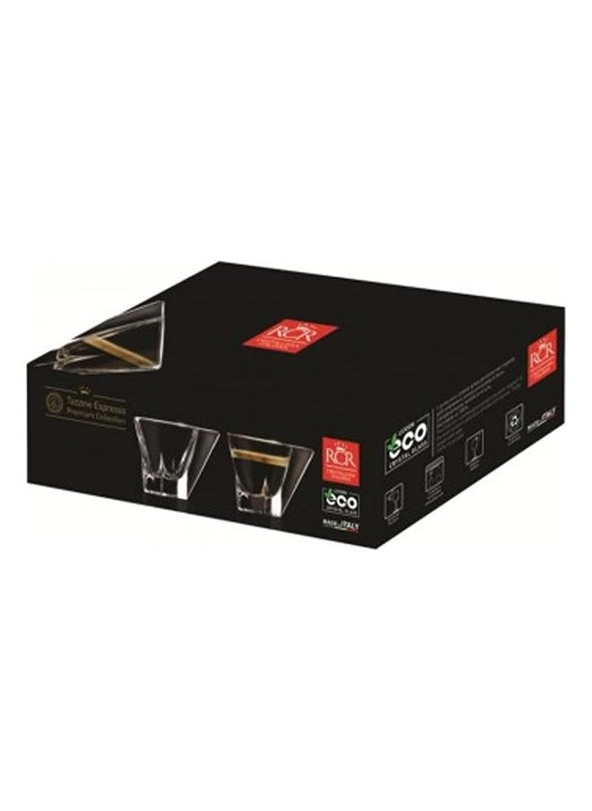 RCR Set Of 6 Pieces Coffee Cups Fusion Crystal  7Cl 