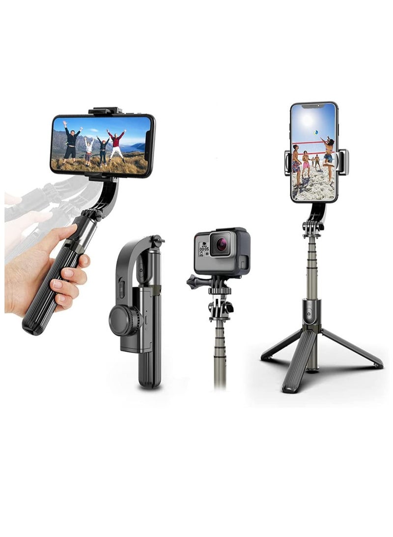 Selfie Stick Gimbal Stabilizer, 360° Rotation Tripod with Wireless Remote, Portable Phone Holder, Auto Balance 1-Axis Gimbal for Smartphones Tiktok Vlog Youtuber Live Video Record  - Image 1