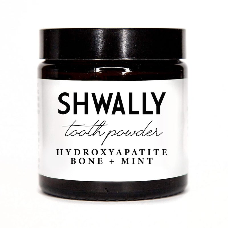 Shwally Magical Tooth Powder WHydroxyapatite Cattle Bone Fluoride Free Amish Eggshell Organic Peppermint 100 Fluoride Free ReMineralizing Whitening Polishing Powder 400 Brushings 4 Oz