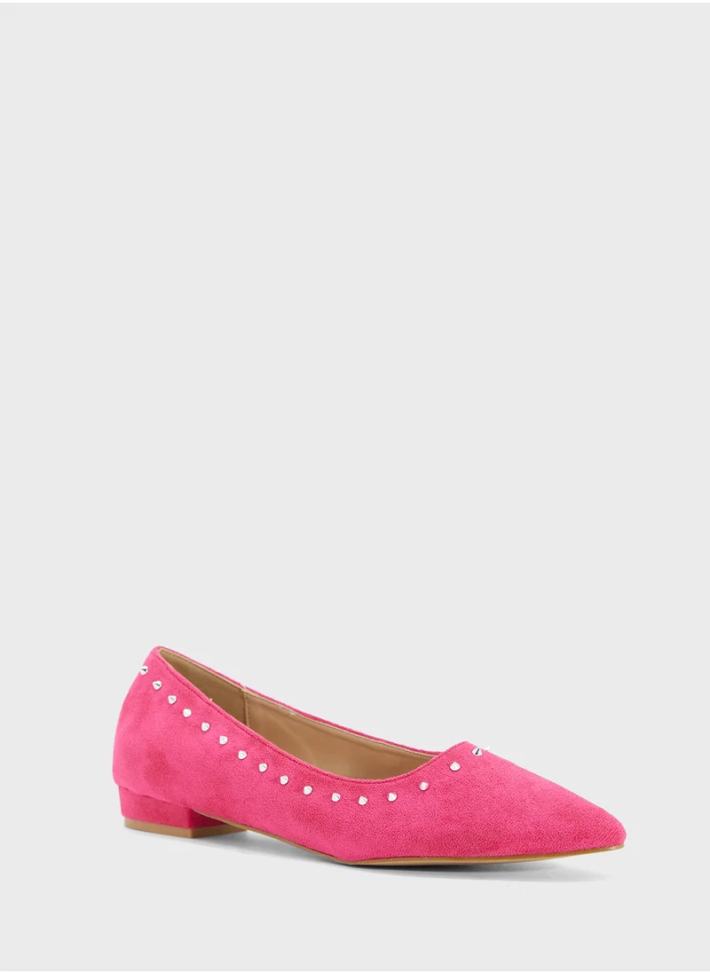 جينجر Studded Ballerina Flat