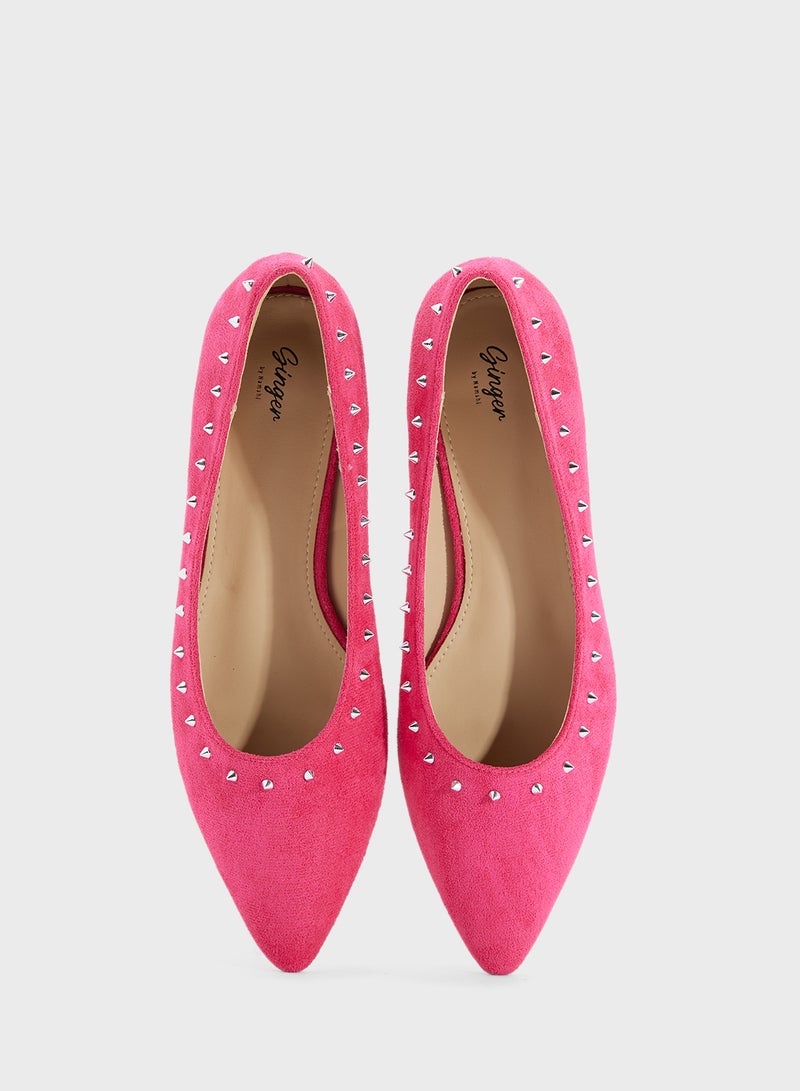 Ginger Studded Ballerina Flat  - Image 4