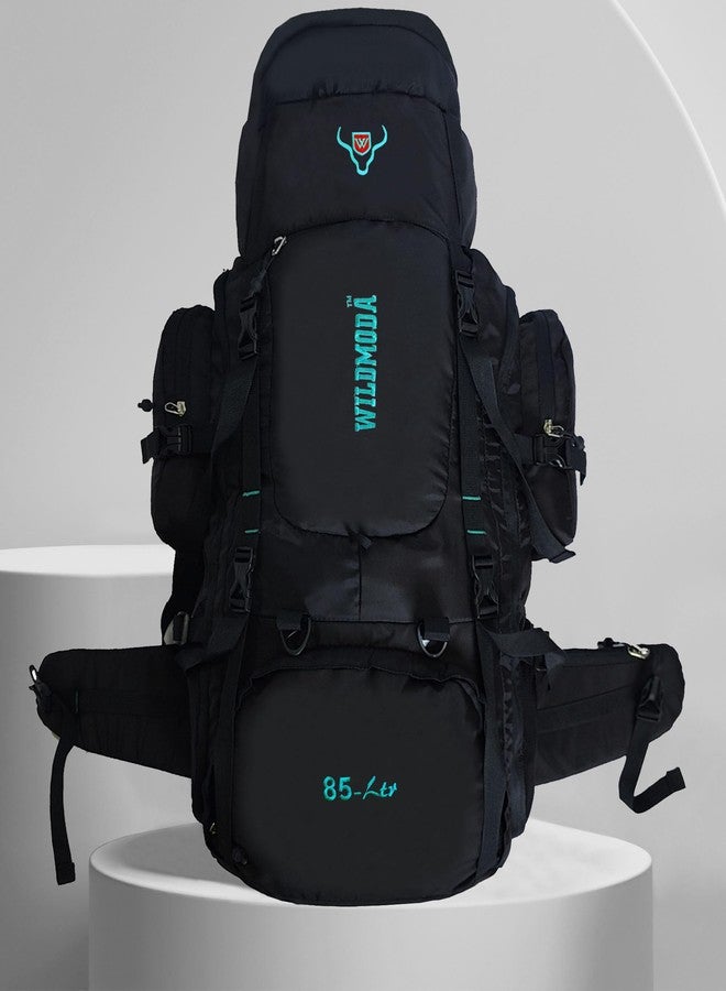 WILD MODA 3 Compartments 85L Adventurevault : Your Secure Companion Travel Bag For Epic Journeys (Black) - Image 2