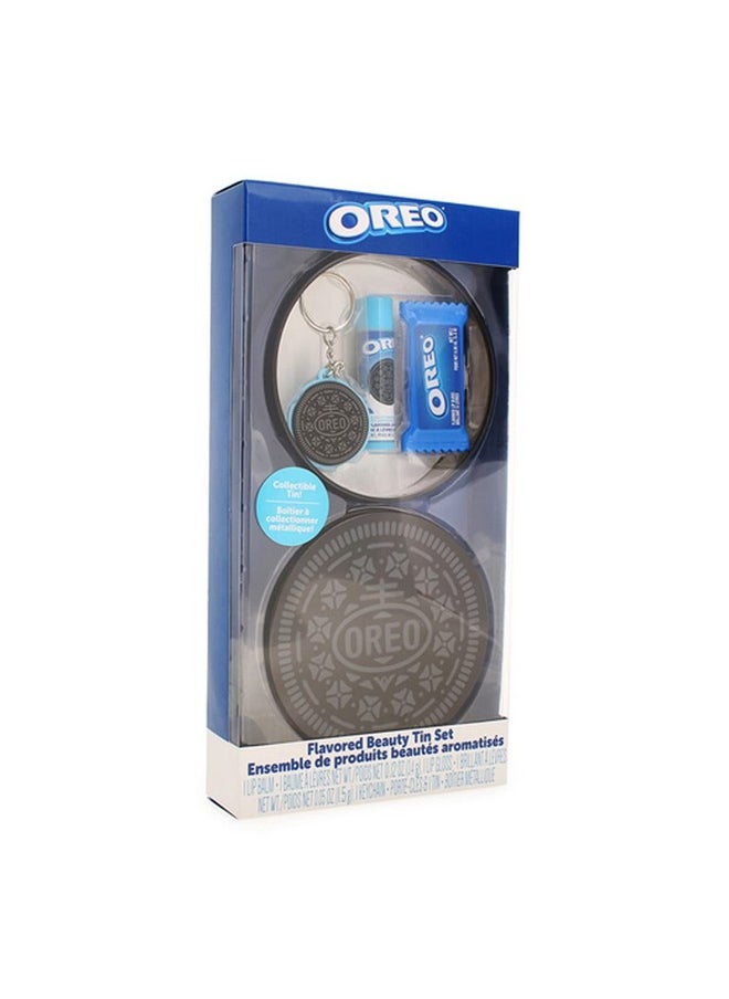Taste Beauty - Oreo Flavored Beauty Tin Set! Includes 1 Lip Balm 1 Lip Gloss 1 Keychain And 1 Collectible Tin! Oreo Cookies Inspired Lip Balm And Gloss! Choose Your Flavor! (Oreo) - Image 1