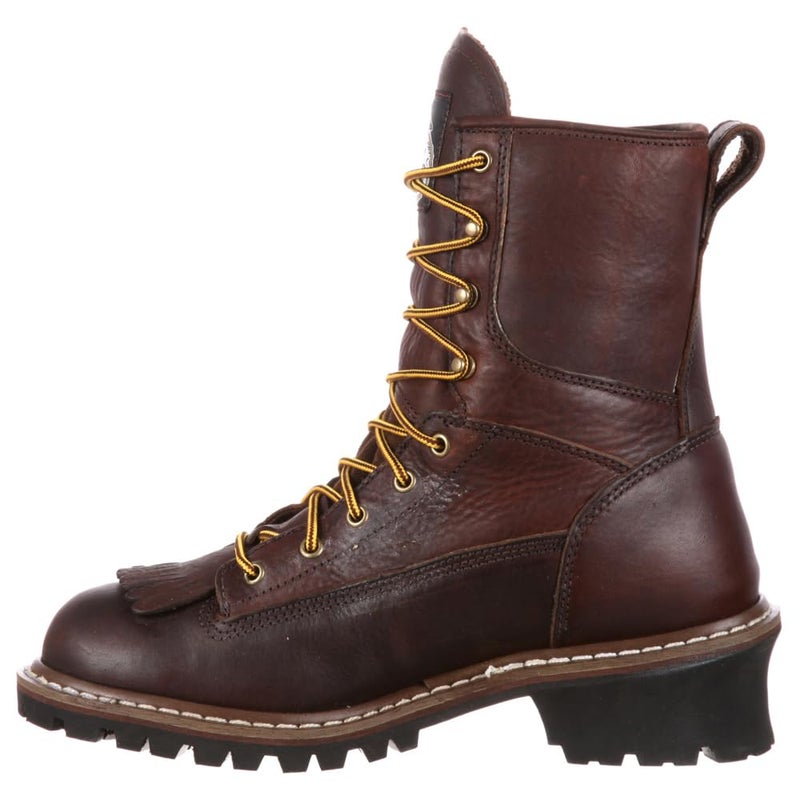 Georgia Boot Steel Toe Waterproof Logger Boot, Chocolate, Size 7(M) - Image 3