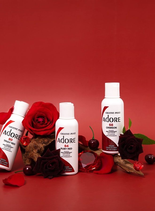 Adore Semi Permanent Hair Color - Vegan and Cruelty-Free Hair Dye - 4 Fl Oz - 070 Raging Red (Pack of 1) - Image 2