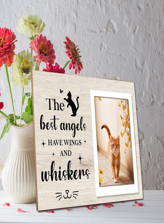 Itsoly Memorial Picture Fram&Cat Memorial Suncatcher Gift Set, Pet Picture Frame, Sympathy Gifts for Loss of Loved Pet, Bereavement Gifts for Loss of Cat, Remembrance Photo Frame or Memorial Gift, Fits 4x6In Photo(MXK01) - Image 2