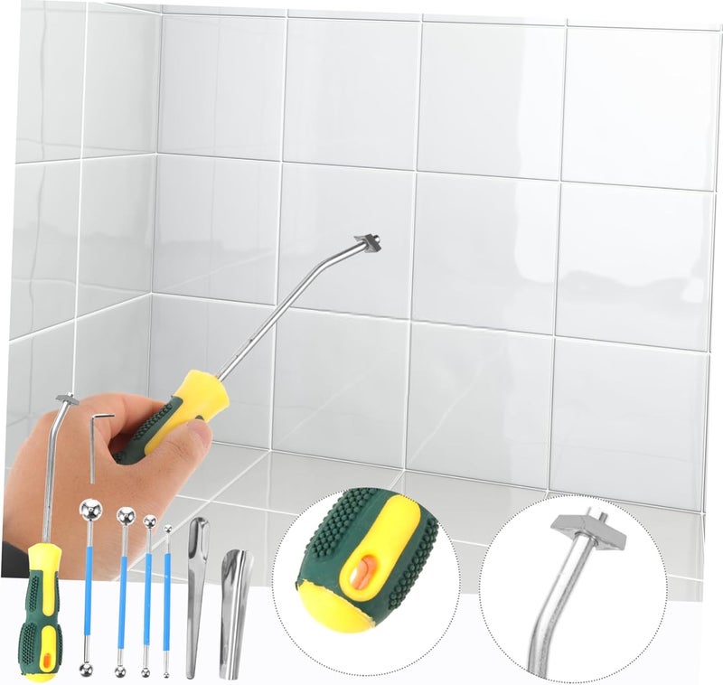 Hemobllo 9pcs Professional Caulking Tool Kit Tile Grout and Caulking Tool Includes Caulk Scraper for Home Improvement - Image 2