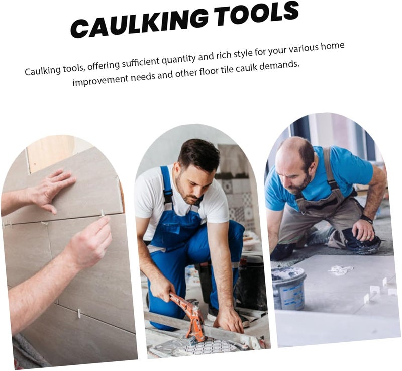 Hemobllo 9pcs Professional Caulking Tool Kit Tile Grout and Caulking Tool Includes Caulk Scraper for Home Improvement - Image 4
