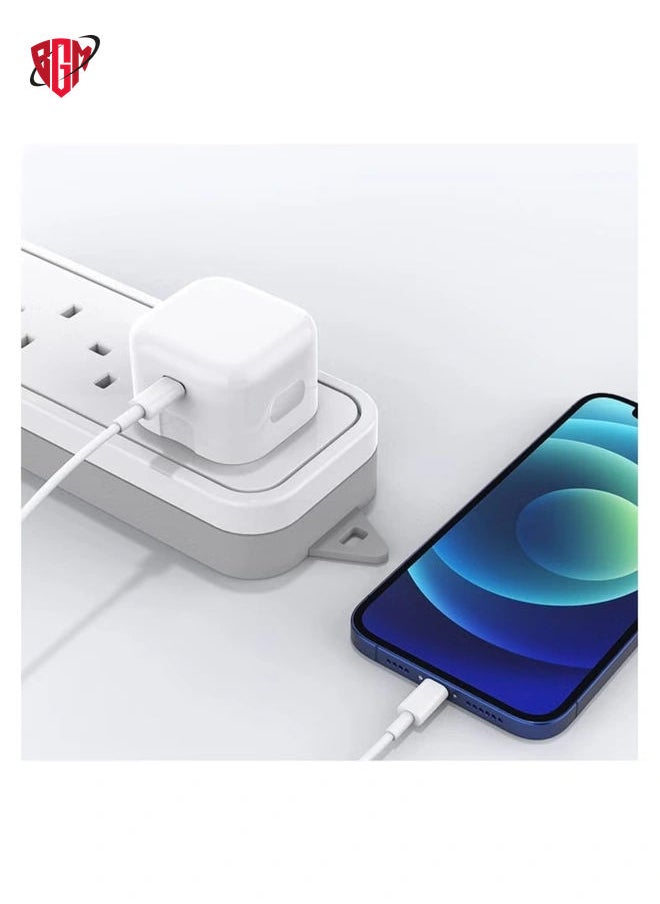 BGM - IPhone 20W USB-C Power Adapter With Cable for iPhone 14 POR 13 13 PRO 13 PRO MAX 12 / iPhone 12 Pro max /12mini (iPhone 20W USB-C Power Adapter) - Image 1