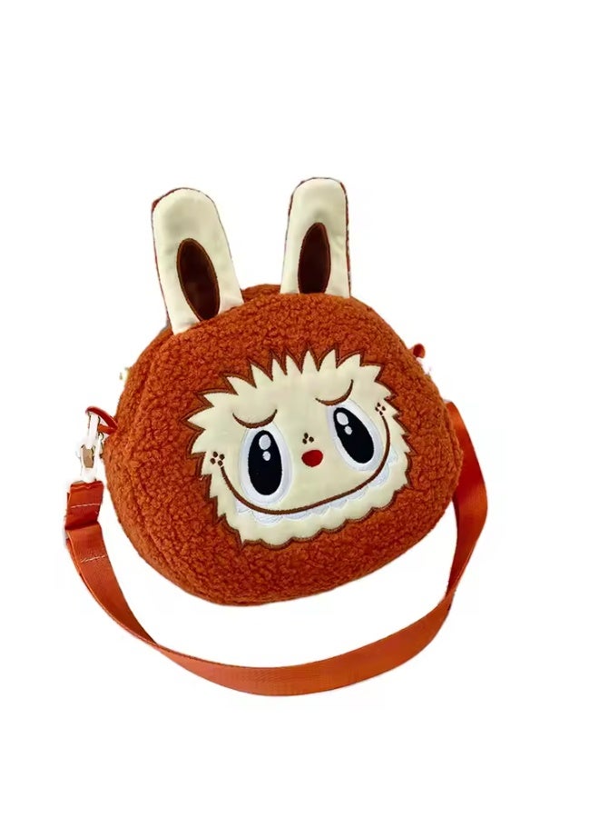 Generic Kawaii Labubu Plush Crossbody Bag – Cute Anime Monster Shoulder Bag for Kids, Large Capacity Cartoon Character Purse, Soft Plush Travel Bag for Boys & Girls, Adjustable Strap, Perfect Gift for Toddlers  - Image 2