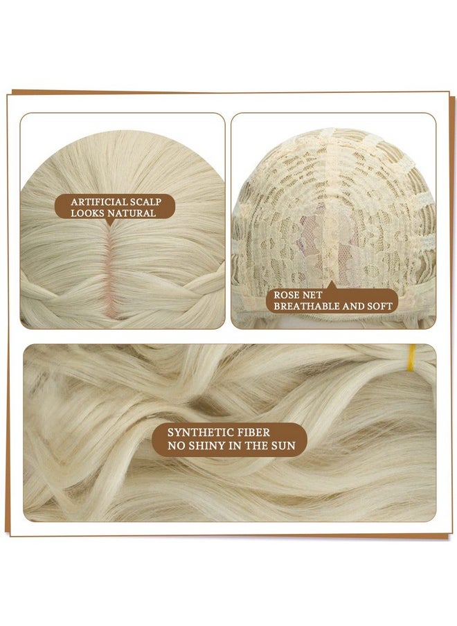 Probeauty Probeauty Long Blonde Braid Wig Women Halloween Costume Cosplay Wig Cap ( Curly Braid B)  - Image 4