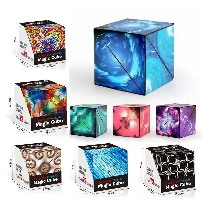 Tiktok Magnetic Cube 3D Geometric Transformable Magnetic Thinking Training Educational Building Blocks Children'S Toy Item - Image 2