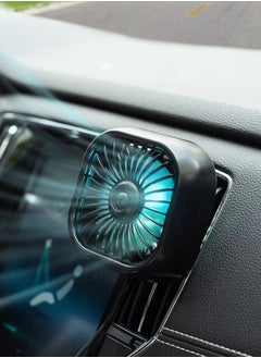 غاز مروحة تبريد USB بفتحة تهوية السيارة مع إضاءة ملونة  - Image 1