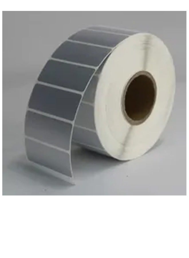 Barcode sticker for Metalize printer, silver color, size 50mmX25mm, number of 1000 stickers to identify assets, non-cuttable