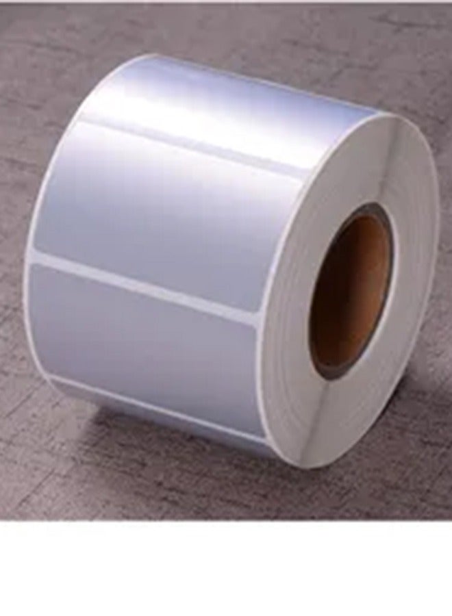 Barcode sticker for Metalize printer, silver color, size 50mmX25mm, number of 1000 stickers to identify assets, non-cuttable