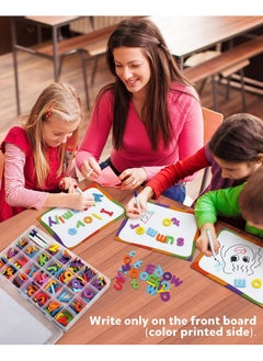 Coogam Magnetic Letters 234 Pcs, Uppercase Lowercase Foam Alphabet Abc Fridge Magnets, Educational Toy Set For Classroom Kids Learning Spelling With Magnetic Board And Storage Box  - Image 4