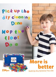Coogam Magnetic Letters 234 Pcs, Uppercase Lowercase Foam Alphabet Abc Fridge Magnets, Educational Toy Set For Classroom Kids Learning Spelling With Magnetic Board And Storage Box  - Image 3