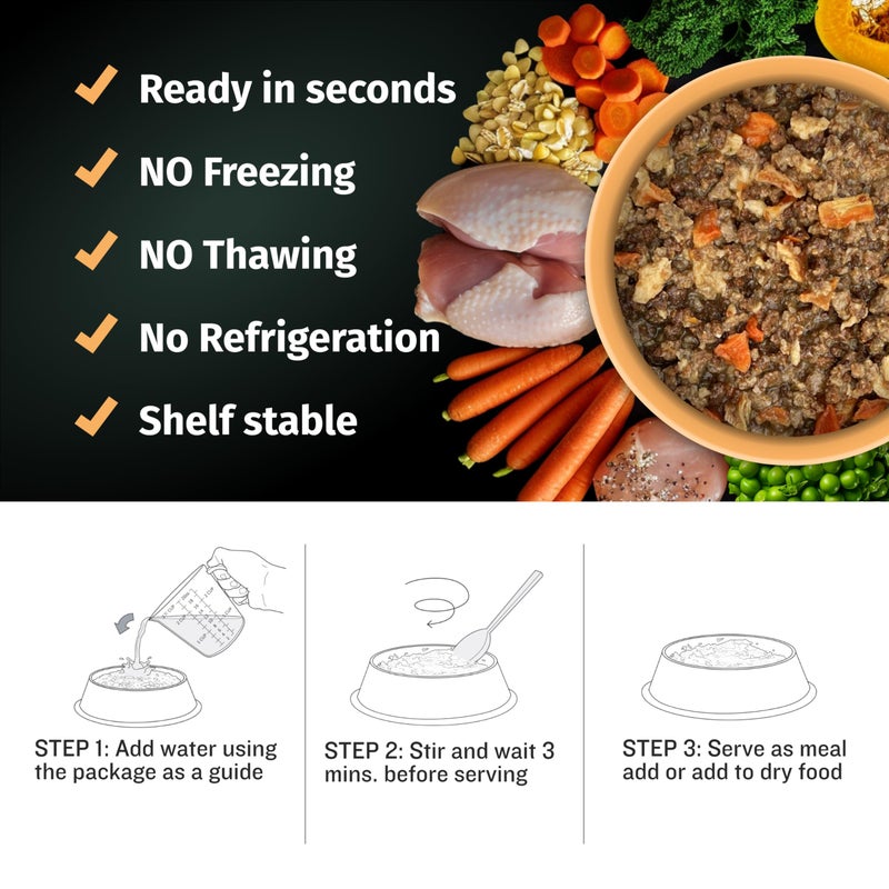 Bully Max Wet Puppy Food - Instant Fresh Dehydrated High Protein Soft Dog Food with Chicken - Healthy Growth for Small & Large Breed Puppies - 2 Dry Dog Food Pounds (Makes 5.5 lbs. of Wet Food) - Image 5