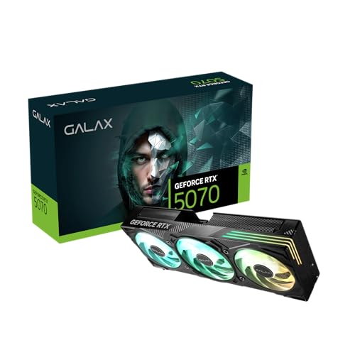 Galax GeForce RTX 5070 EX Gamer 1-Click OC 12GB GDDR7 GPU Overclockable Graphics Card | DLSS 4, Ray Tracing, PCIe 5.0 | 192-bit, 28Gbps, 8K UHD | HDMI 2.1b & DP 2.1b | Triple Fan ARGB | VR Ready Black - Image 1