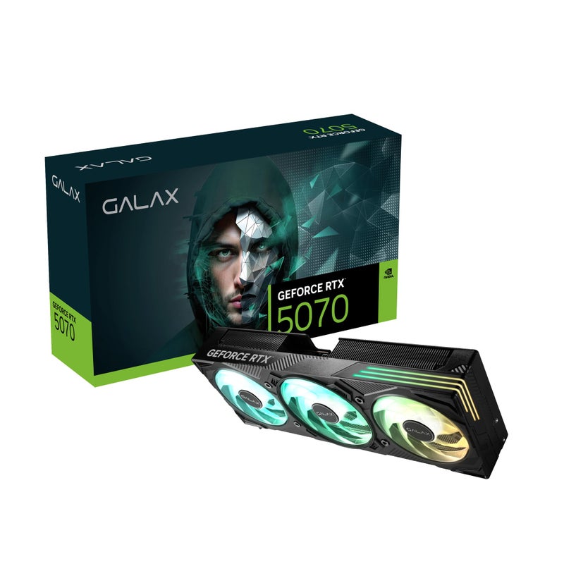Galax GeForce RTX 5070 EX Gamer 1-Click OC 12GB GDDR7 GPU Overclockable Graphics Card | DLSS 4, Ray Tracing, PCIe 5.0 | 192-bit, 28Gbps, 8K UHD | HDMI 2.1b & DP 2.1b | Triple Fan ARGB | VR Ready Black - Image 4
