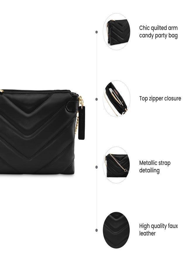 Fastrack Quilted Sling Bag for Women, Girls and Ladies with Unique Chain Strap - Image 4