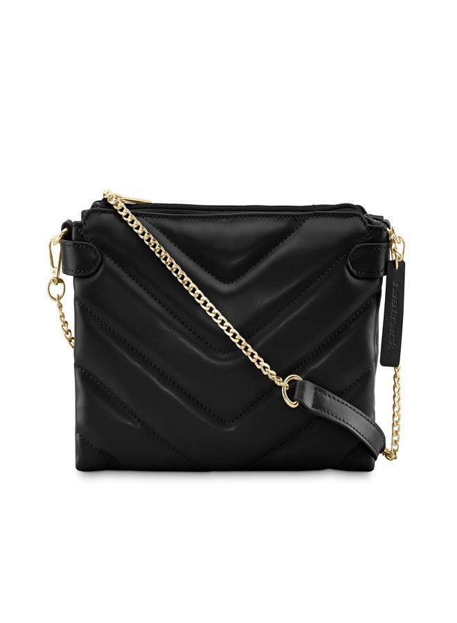 Fastrack Quilted Sling Bag for Women, Girls and Ladies with Unique Chain Strap - Image 1