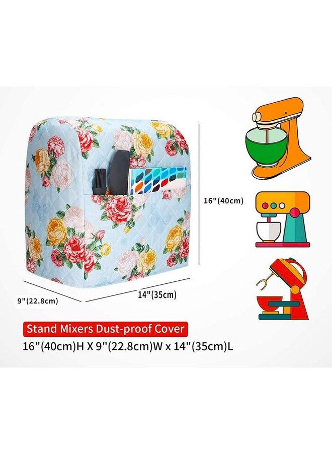 TUYU غطاء خلاط Kitchen Aid متوافق مع خلاط Kitchen Aid/Hamilton Stand Mixer/Tilt Head & Bowl Lift Model بطبعة زهور غطاء خلاط Pioneer Woman Kitchen Accessoriesملحقات خلاط Kitchen Aid - Image 3