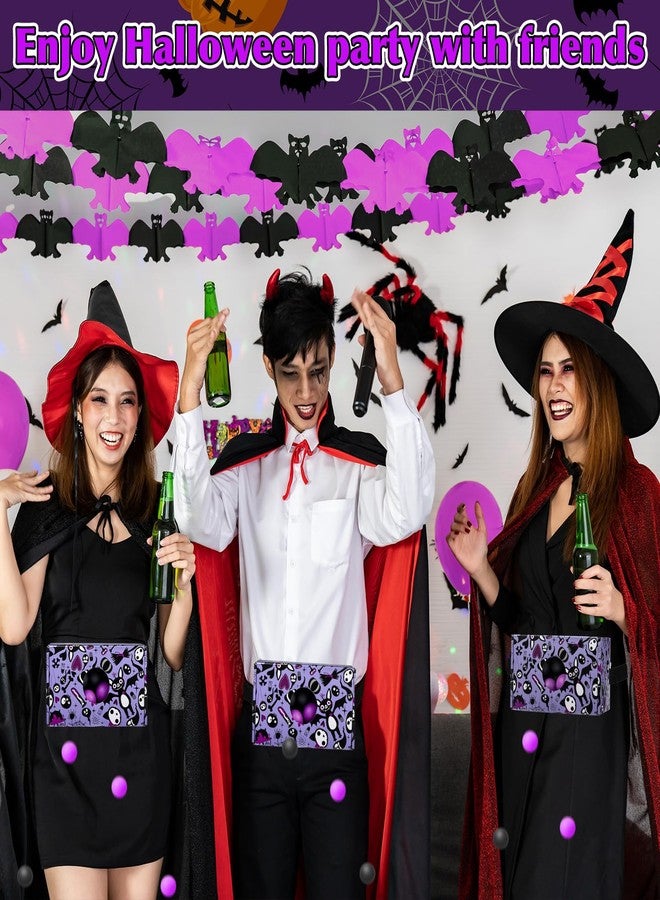 مجموعة ألعاب Shyyween المكونة من 4 مجموعات من كرات الهز المتأرجحة للهالوين، لعبة رقص مبتكرة تتضمن 80 كرة، صناديق كرتونية لهدايا حفلات العائلة (هالوين، بنفسجي) - Image 5