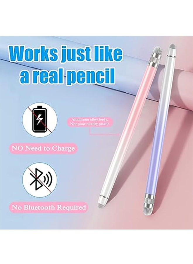 Ocean 2PCS Stylus Pens For Touch Screens, Pen iPhone/iPad/Tablet Android/Microsoft Surface, Compatible With All Screens(White Pink/White Purple)  - Image 2