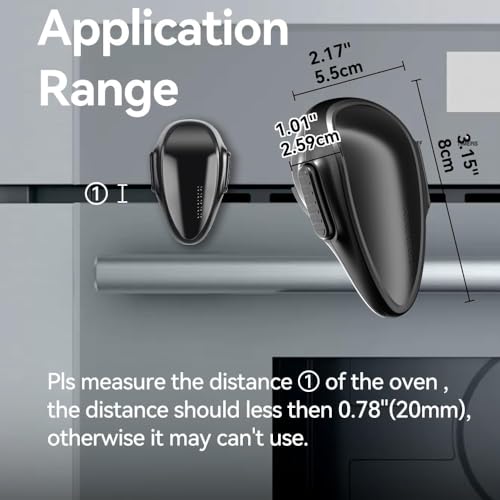 KPNG Childproof Oven Door Lock, Oven Locks for Cabinets, Fridge & Freezers Toddlers Oven Front Lock Use Durable and Heat-Resistant 3M Tapes No Tools Need or Drill (Black/Pack of-1) - Image 2
