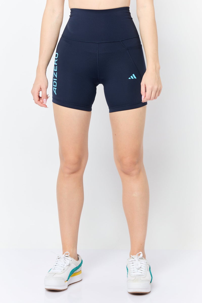 Adidas Women Sportswear Fit Training Shorts, Navy - Image 1