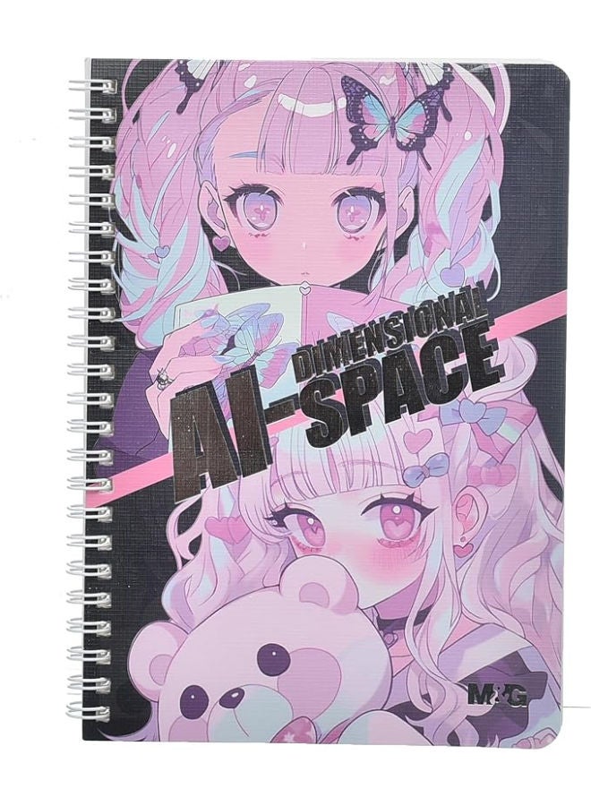 M&G Notebook, Compact Note-Taking, A5 Size, 80 Sheets, Assorted Colors - Image 1