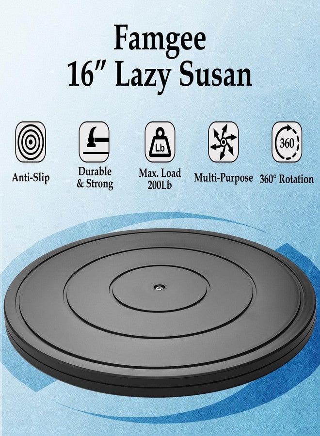 Famgee 16 Inch Lazy Susan Turntable Heavy Duty Rotating Swivel Stand Lazy Susan with Steel Ball Bearings for Flat Panel Monitors, Computer, TV, Speakers, Bonsai, Statue, Cabinet Organizer - Image 2
