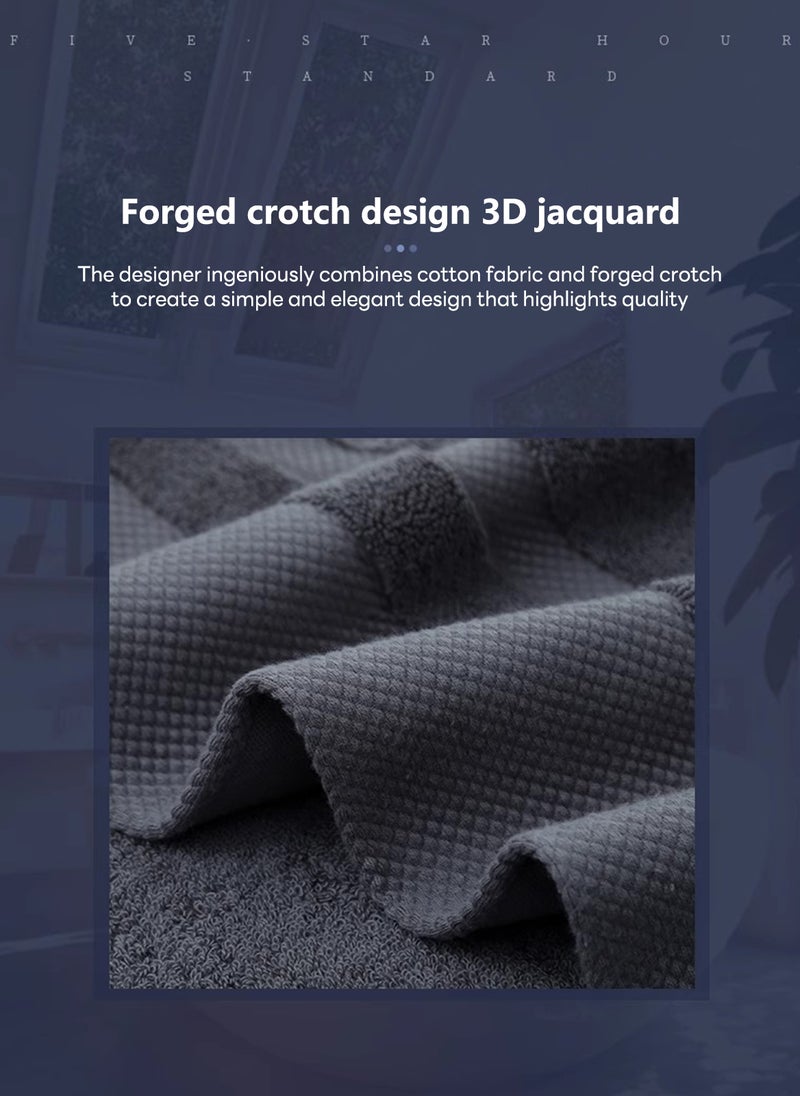 Sharpdo 6-Piece Cotton Gift Towel and Bath Towel Set, 2 Hand Towels + 2 Towels + 2 Bath Towels, Soft and Skin-Friendly Cotton Towel - Image 5